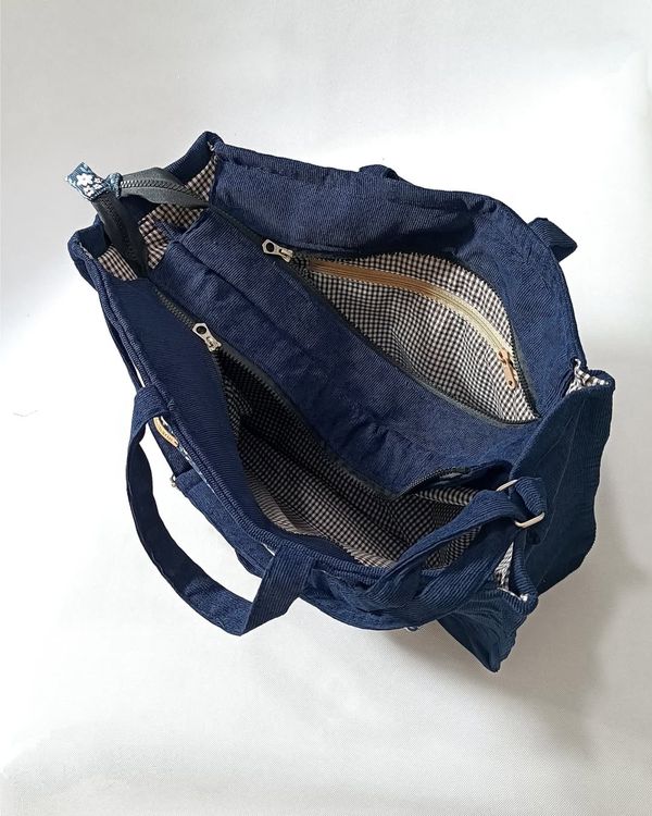 کیف دوشی دو زیپه مخمل زنانه