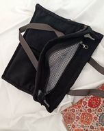 کیف پاییزه مخمل با نقاشی برجسته دستی