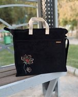 کیف دوشی مخمل زنانه با نقاشی دستی