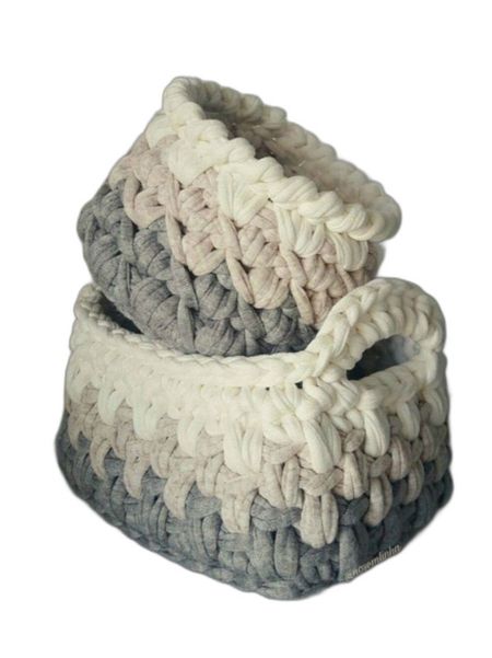 سبد قلاب بافی تریکو کد 80 مجموعه 2 عددی