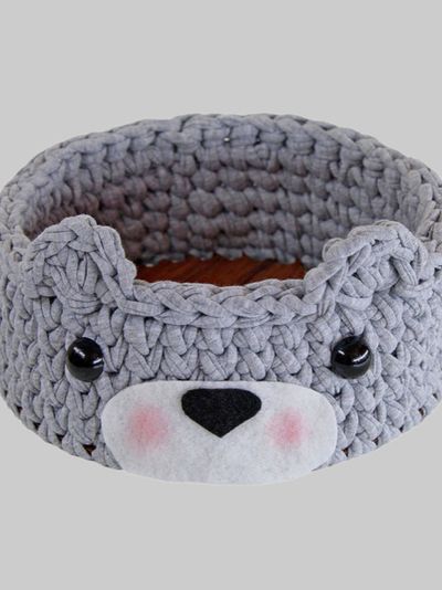 سبد قلاب بافی عروسک خرسی کد 66