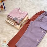 تیشرت و شلوار دخترانه بغل دکمه