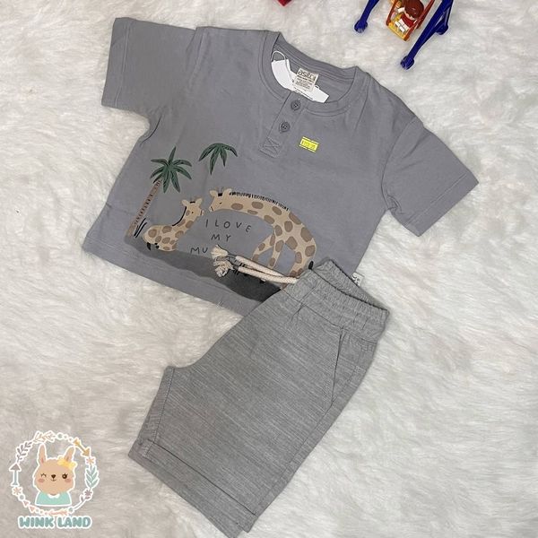 تیشرت شلوارک زرافه ای