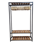 رگال لباس ایستاده چوب و فلز مدل میداس