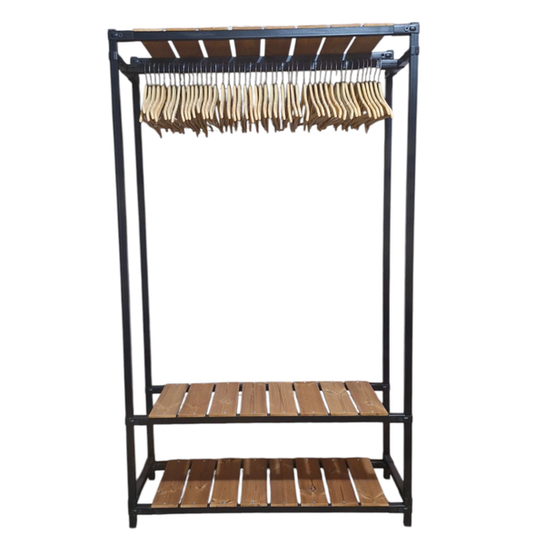 رگال لباس ایستاده چوب و فلز مدل میداس