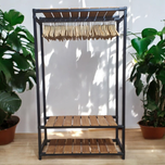 رگال لباس ایستاده چوب و فلز مدل میداس