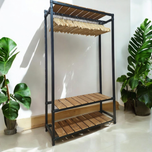 رگال لباس ایستاده چوب و فلز مدل میداس