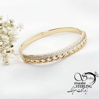 دستبند النگویی کارتیر طرح طلا برند ژوپینگ کد 17473