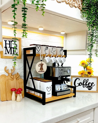 استند چوبی کافه بار ضربدری دو رنگ