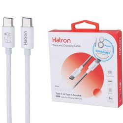 کابل دو سر تایپ سی فست شارژ 65 وات هترون HC605HB طول 1 متر