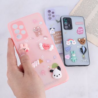 قاب شاینی سامسونگ Galaxy A52 / A52s عروسک برجسته محافظ لنزدار