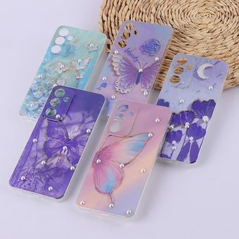 قاب هولوگرامی سامسونگ Galaxy A16 4G / A16 5G آبرنگی مرواریدی محافظ لنزدار