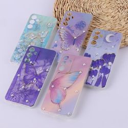 قاب هولوگرامی سامسونگ Galaxy A16 4G / A16 5G آبرنگی مرواریدی محافظ لنزدار