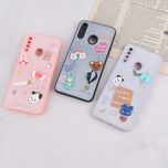 قاب شاینی سامسونگ Galaxy A20s عروسک برجسته محافظ لنزدار