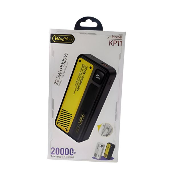 پاوربانک کینگ یو مدل KP11 –ظرفیت 20000 میلیآمپر اورجینال