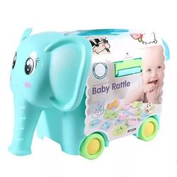 پک جغجغه و دندانگیر طرح فیل Baby Rattle | سرگرمی ایمن و هوشمندانه