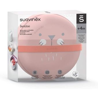 ظرف غذای کودک و لانچ باکس طرح گربه سواوینکس Suavinex | ضد نشتی، سه‌بخشی و بدون BPA