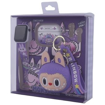 ست ساعت و ایرپاد و جاسویچی آویز طرح لبوبو LABUBU مدل TWS-K41A