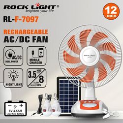 پنکه شارژی روکی لایت ( ROCK LIGHT ) RL-F-7097