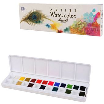 آبرنگ 18 رنگ آقامیری