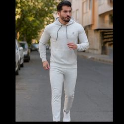 ست سویشرت شلوار مردانه مدل Nanci(ابری) کد 6135