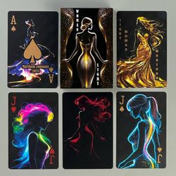 کارت بازی مدل بانوی نورانی woman light