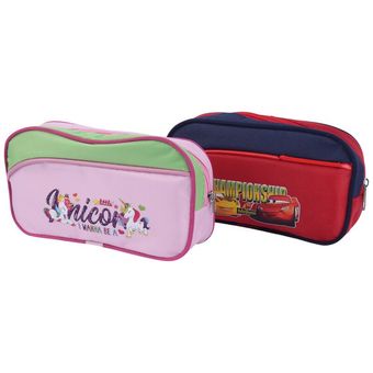 جامدادی پارچه ای دو زیپ طرحدار