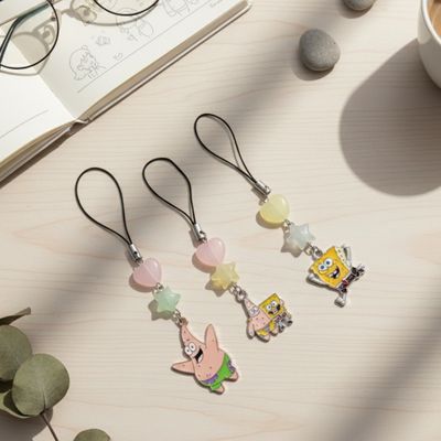 آویز موبایل باب اسفنجی و پاتریک(فونچارم)