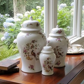 جینجرجار سرامیکی طرح سیمرغ