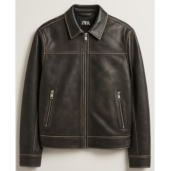 کت چرمی اورجینال از برند ZARA 🇪🇸