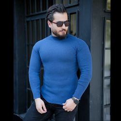 بافت مردانه یقه اسکی کشی کد 6429