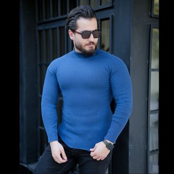 بافت مردانه یقه اسکی کشی کد 6429