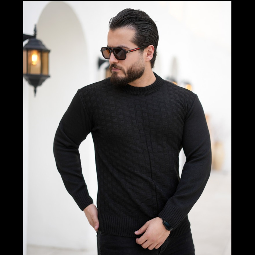 بافت مردانه مدل Carlo(مشکی)کد 6422
