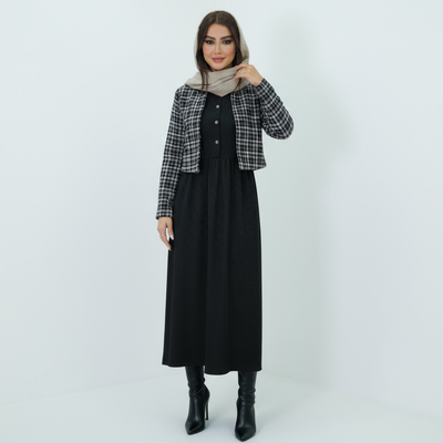 کت سارافون پاییزی ترکیبی مازراتی و شنل مدل ماریا