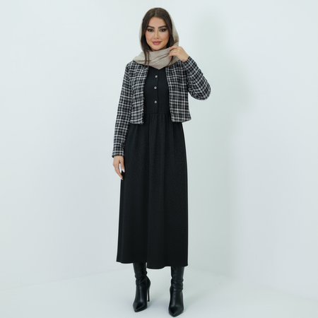 کت سارافون پاییزی ترکیبی مازراتی و شنل مدل ماریا