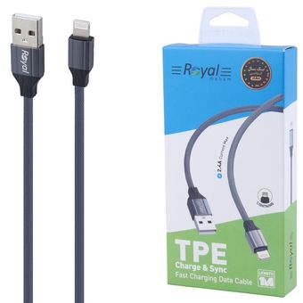 کابل لایتنینگ فست شارژ 2.4 آمپر رویال RCA-110 طول 1 متر