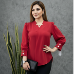 شومیز الیزه یقه ستاره مدل یلدایی لاریسا