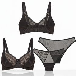 ست سوتین و شورت پرلون و دانتل