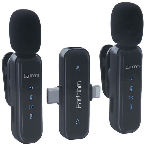 میکروفون یقه ای بی سیم Earldom ET-MC17 Type-C / Lightning