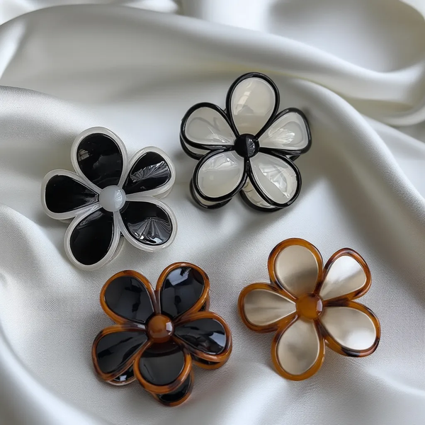 کلیپس مو طرح گل پنج پر