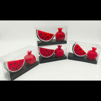 شمع یلدایی مدل هندوانه و انار