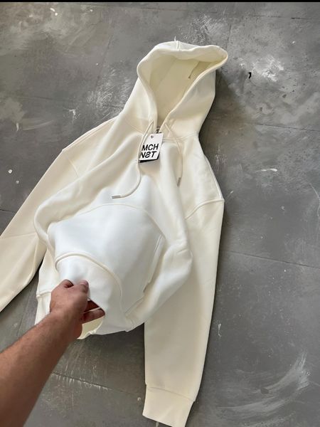 هودی بیسیک سفید برند مچینست