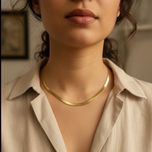 گردنبند تک لاین ماری طلایی