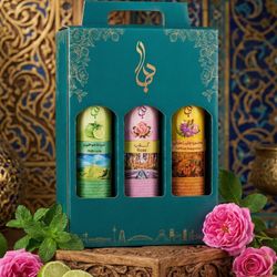 کیف عطر و طعم دیار (گلاب 40، معجون چای زعفرانی، شربت موهیتو)