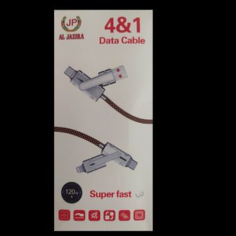 کابل تبدیل USB/USB-C به لایتنینگ/USB-C سوپر فست الجزیره مدل 4in1 طول 1 متر