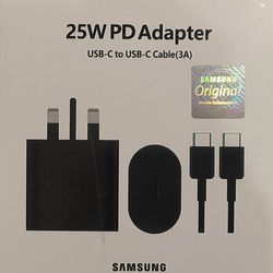 شارژر دیواری سامسونگ 25 وات مدل  EP-TA800XBEGCN به همراه کابل تبدیل USB-C