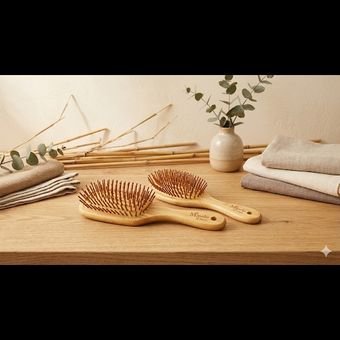 برس چوبی بامبو دانه گرد میپلو MIPELO