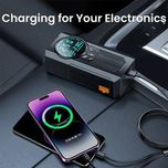 جامپ استارتر و پمپ باد چهارکاره JN‑088 (1000 آمپر) + چراغ LED + پاوربانک 18500mAh