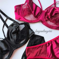 ست سوتین و شورت ساتن هارنسدار TRT