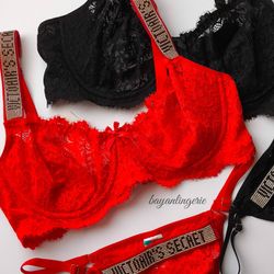 ست ویکتوریا سکرت دانتل فنردار